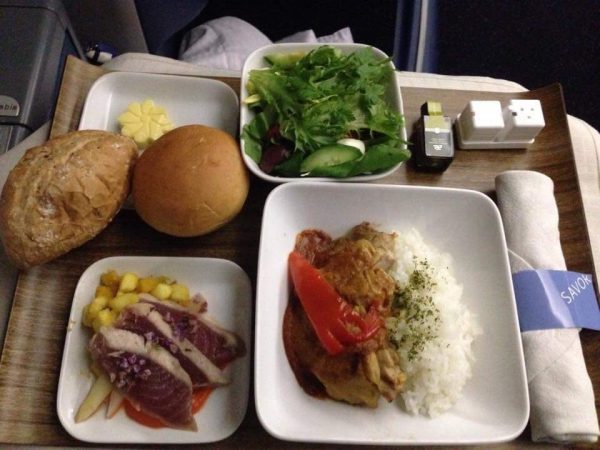【THB】シャキシャキした新鮮な機内食はおすすめ！ハワイ行きデルタ航空ビジネスクラス02